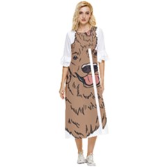 Golden Retriever T- Shirt A Golden Retriever T- Shirt Double Cuff Midi Dress