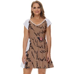 Golden Retriever T- Shirt A Golden Retriever T- Shirt Short Sleeve Tiered Mini Dress