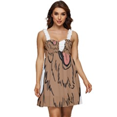 Golden Retriever T- Shirt A Golden Retriever T- Shirt Ruffle Strap Babydoll Chiffon Dress