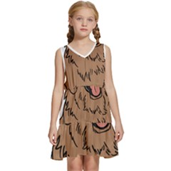 Golden Retriever T- Shirt A Golden Retriever T- Shirt Kids  Sleeveless Tiered Mini Dress by ZUXUMI