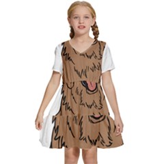 Golden Retriever T- Shirt A Golden Retriever T- Shirt Kids  Short Sleeve Tiered Mini Dress