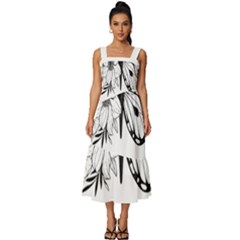 Butterfly T- Shirt Floral Butterfly T- Shirt Square Neckline Tiered Midi Dress by JamesGoode