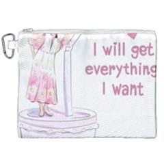 I Will Get Everything I Want Canvas Cosmetic Bag (xxl) by SychEva