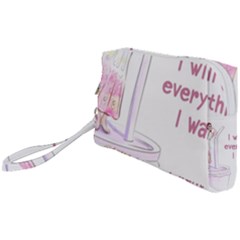 I Will Get Everything I Want Wristlet Pouch Bag (small) by SychEva