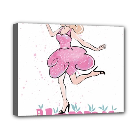 Happy Girl Canvas 10  X 8  (stretched) by SychEva