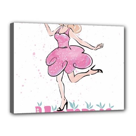 Happy Girl Canvas 16  X 12  (stretched) by SychEva