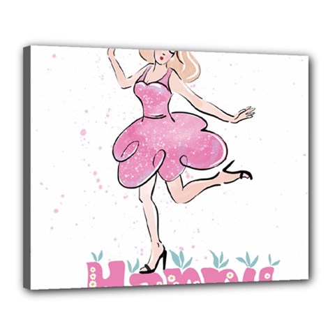 Happy Girl Canvas 20  X 16  (stretched) by SychEva