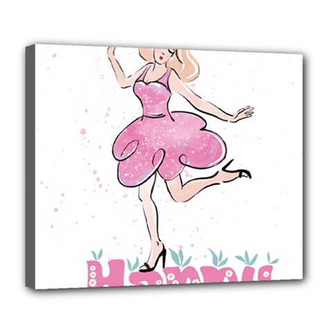 Happy Girl Deluxe Canvas 24  X 20  (stretched) by SychEva