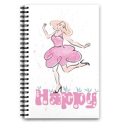 Happy Girl 5 5  X 8 5  Notebook by SychEva