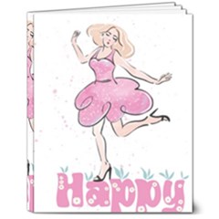 Happy Girl 8  X 10  Softcover Notebook by SychEva