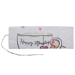 Happy Monday Roll Up Canvas Pencil Holder (m) by SychEva