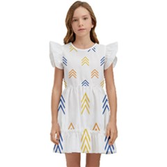 Abstract Arrow Pastel Pattern T- Shirt Abstract Arrow Pastel Pattern T- Shirt Kids  Winged Sleeve Dress