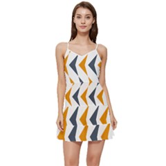 Abstract Arrow Pattern T- Shirt Abstract Arrow Pattern T- Shirt Short Frill Dress