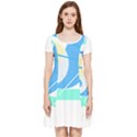 Abstract Art Design T- Shirt Abstract-1 T- Shirt Inside Out Cap Sleeve Dress View1