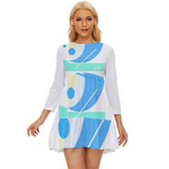 Abstract Art Design T- Shirt Abstract-1 T- Shirt Long Sleeve Babydoll Dress by EnriqueJohnson