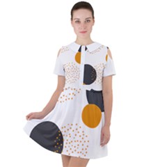 Abstract Circle Pattern T- Shirt Abstract Circle Pattern 3 Short Sleeve Shoulder Cut Out Dress  by EnriqueJohnson