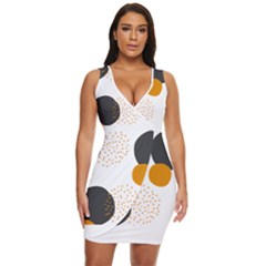 Abstract Circle Pattern T- Shirt Abstract Circle Pattern 3 Draped Bodycon Dress by EnriqueJohnson