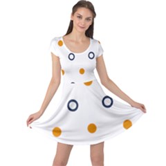 Abstract Dots And Circle Pattern T- Shirt Abstract Dots And Circle Pattern T- Shirt Cap Sleeve Dress by EnriqueJohnson