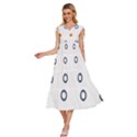 Abstract Dots And Circle Pattern T- Shirt Abstract Dots And Circle Pattern T- Shirt V-Neck Drawstring Shoulder Sleeveless Maxi Dress View2