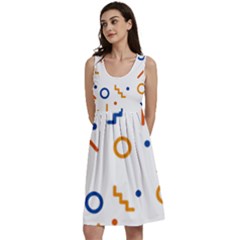 Abstract Dots And Line Pattern T- Shirt Abstract Dots And Line Pattern 4 Classic Skater Dress