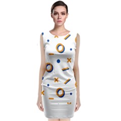 Abstract Dots And Line Pattern T- Shirt Abstract Dots And Line Pattern T- Shirt Sleeveless Velvet Midi Dress by EnriqueJohnson