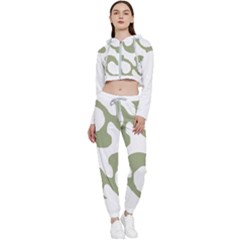 Abstract Pattern Green Swirl T- Shirt Abstract Pattern Green Swirl T- Shirt Cropped Zip Up Lounge Set by EnriqueJohnson