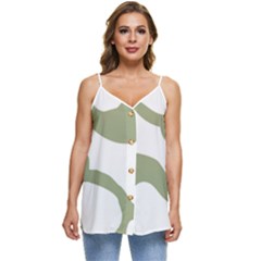 Abstract Pattern Green Swirl T- Shirt Abstract Pattern Green Swirl T- Shirt Casual Spaghetti Strap Chiffon Top by EnriqueJohnson