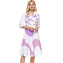 Abstract Pattern Mixed Colored Swirl T- Shirt Abstract Pattern Mixed Colored Swirl T- Shirt Classy Knee Length Dress View1