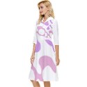 Abstract Pattern Mixed Colored Swirl T- Shirt Abstract Pattern Mixed Colored Swirl T- Shirt Classy Knee Length Dress View3