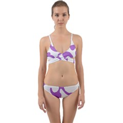 Abstract Pattern Purple Swirl T- Shirt Abstract Pattern Purple Swirl T- Shirt Wrap Around Bikini Set by EnriqueJohnson