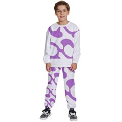 Abstract Pattern Purple Swirl T- Shirt Abstract Pattern Purple Swirl T- Shirt Kids  Sweatshirt Set by EnriqueJohnson