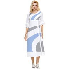 Abstract Pattern T- Shirt Abstract Pattern 4 Double Cuff Midi Dress by EnriqueJohnson