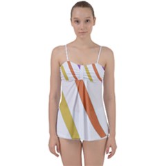 Abstract Pattern T- Shirt Abstract Pattern 6 Babydoll Tankini Top