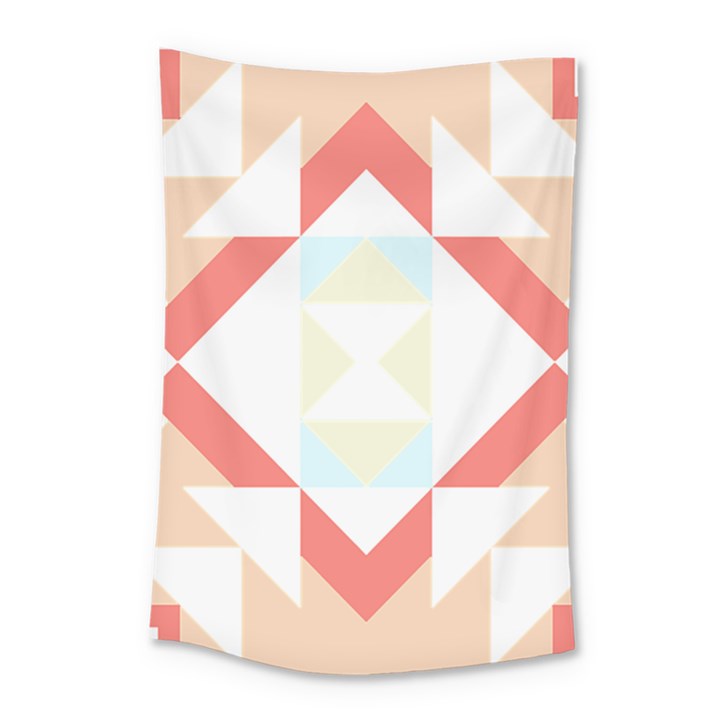 Abstract Pattern T- Shirt Hourglass Pattern  Desert Tones Abstract  Brown And Green  Soft Furnishing Small Tapestry