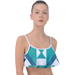 Abstract Pattern T- Shirt Hourglass Pattern Frill Bikini Top by EnriqueJohnson