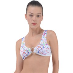 Abstract T- Shirt Abstract Art T- Shirt Ring Detail Bikini Top