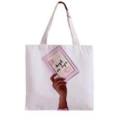 Hand 2 Zipper Grocery Tote Bag by SychEva