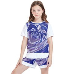 Abstract T- Shirt Abstract Colourful Aesthetic Beautiful Dream Love Romantic Retro Dark Design Vinta Kids  T-shirt And Sports Shorts Set by EnriqueJohnson