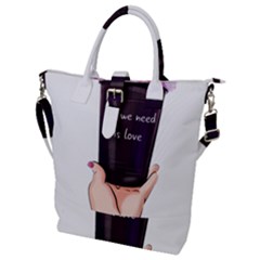 All You Need Is Love 2 Buckle Top Tote Bag by SychEva