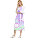 Abstract T- Shirt Cool Abstract Pattern Design 2 Double Cuff Midi Dress View2