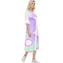 Abstract T- Shirt Cool Abstract Pattern Design 2 Double Cuff Midi Dress View3