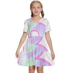 Abstract T- Shirt Cool Abstract Pattern Design 2 Kids  Short Sleeve Tiered Mini Dress by EnriqueJohnson