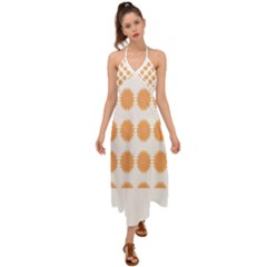 Abstract T- Shirt Cool Abstract Pattern Design8 Halter Tie Back Dress 