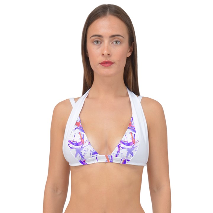 Abstract T- Shirt Entangled In Chaos T- Shirt Double Strap Halter Bikini Top