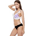 Abstract T- Shirt Entangled In Chaos T- Shirt Low Cut Ruffle Edge Bikini Top View2