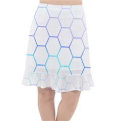 Abstract T- Shirt Honeycomb Pattern 6 Fishtail Chiffon Skirt by EnriqueJohnson