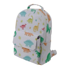 Animals Dinosaurs T-rex Pattern Flap Pocket Backpack (large) by Pakjumat