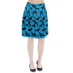 Dolphin Silhouette Pattern Pleated Skirt