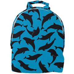 Dolphin Silhouette Pattern Mini Full Print Backpack