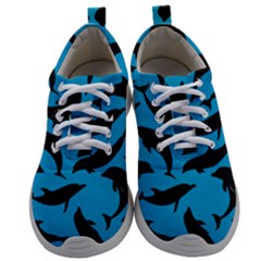 Dolphin Silhouette Pattern Mens Athletic Shoes by Pakjumat